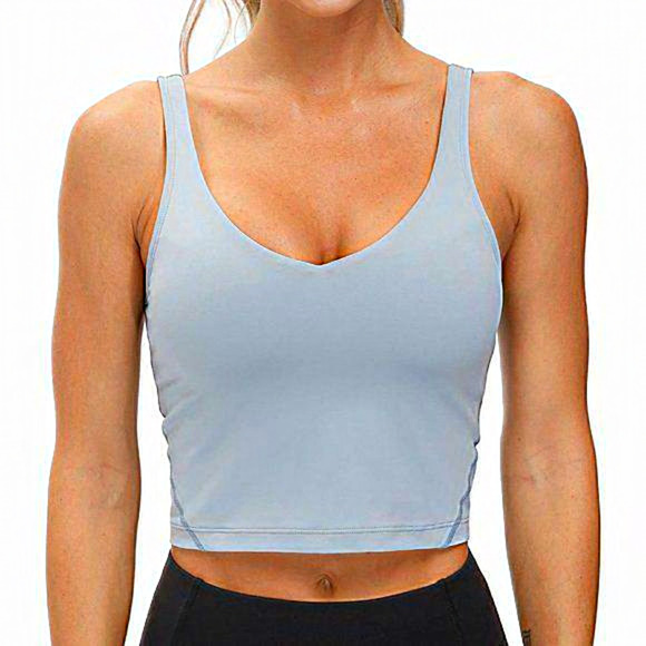 THE GYM PEOPLE Womens' Sports Bra Longline Wirefree‎ Padded with Medium Support